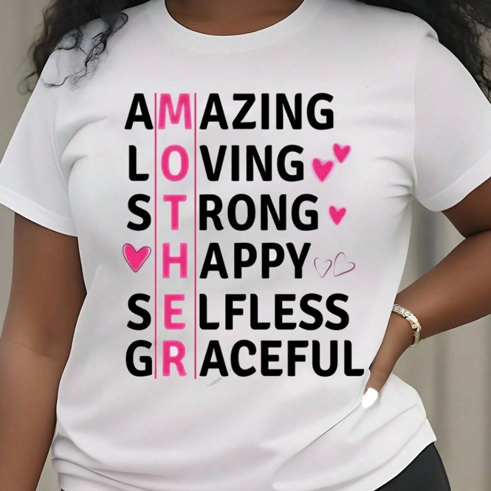 Amazing Loving Strong Happy Selfless Graceful Mother T-Shirt